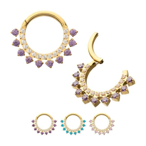 24K PVD-華麗滿鑽正面環 40en歐美耳飾,歐美耳環,14K耳環,不過敏耳環,歐美風格,14k純金,輕奢耳飾,鈦金屬,鈦合金