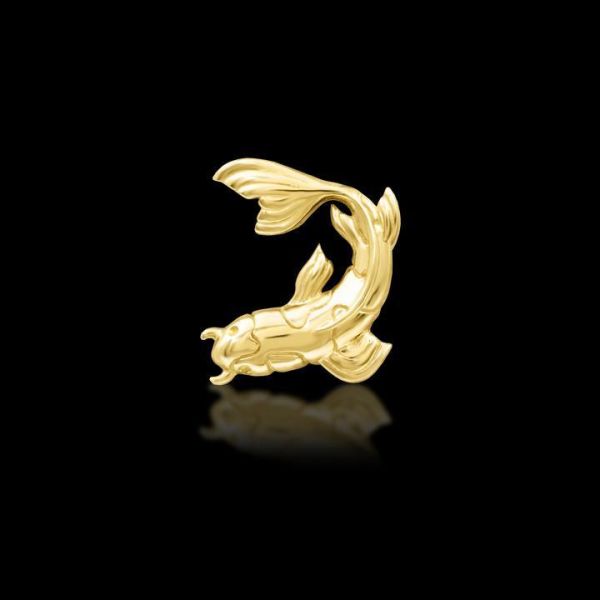 Junipurr-彎曲錦鯉 40en歐美耳飾,歐美耳環,14K耳環,不過敏耳環,歐美風格,19k純金,輕奢耳飾,實驗室培育鑽