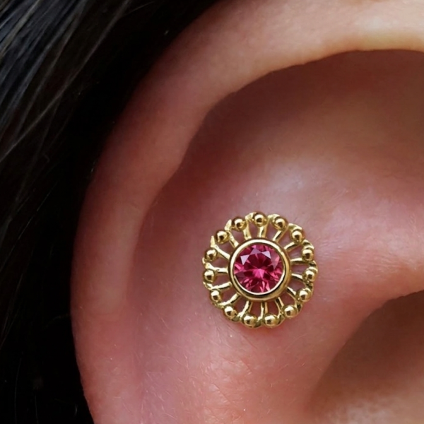 Anatometal-14K十字金珠 40en歐美耳飾,歐美耳環,14K耳環,不過敏耳環,歐美風格,19k純金,輕奢耳飾,實驗室培育鑽