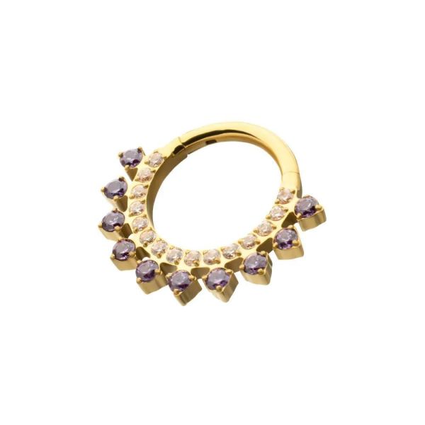 24K PVD-華麗滿鑽正面環 40en歐美耳飾,歐美耳環,14K耳環,不過敏耳環,歐美風格,14k純金,輕奢耳飾,鈦金屬,鈦合金