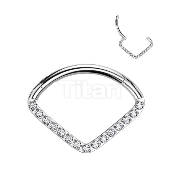 Ti-滿鑽V型環 40en歐美耳飾,歐美耳環,14K耳環,不過敏耳環,歐美風格,14k純金,輕奢耳飾,鈦金屬,鈦合金