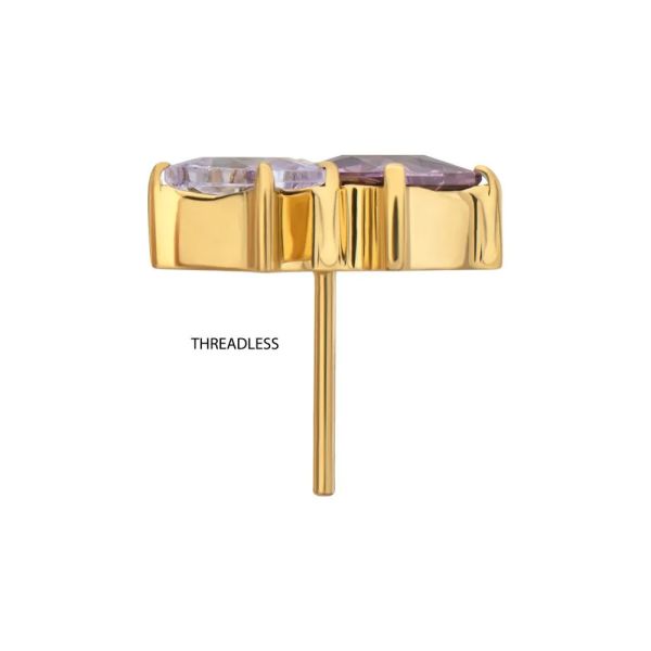 24K PVD-方圓鑽拼接 40en歐美耳飾,歐美耳環,14K耳環,不過敏耳環,歐美風格,26k純金,輕奢耳飾,實驗室培育鑽