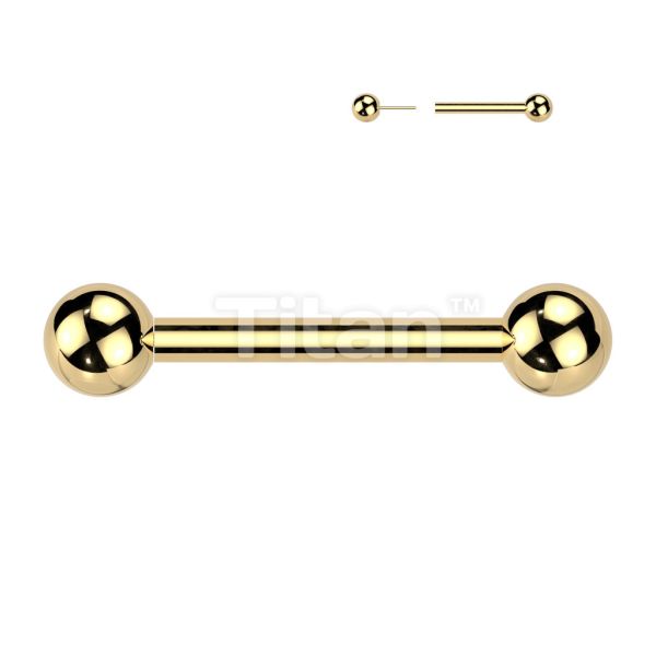 24K PVD-無螺絲圓球乳環 40en歐美耳飾,歐美耳環,14K耳環,不過敏耳環,歐美風格,14k純金,輕奢耳飾,鈦金屬,鈦合金