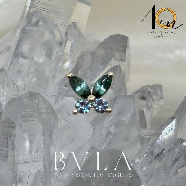 BVLA - 天然寶石之蝶 40en歐美耳飾,歐美耳環,14K耳環,不過敏耳環,歐美風格,14k純金,輕奢耳飾,鈦金屬,鈦合金