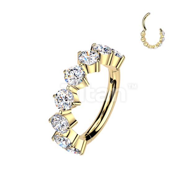 24K PVD-立體滿鑽環 40en歐美耳飾,歐美耳環,14K耳環,不過敏耳環,歐美風格,14k純金,輕奢耳飾,鈦金屬,鈦合金