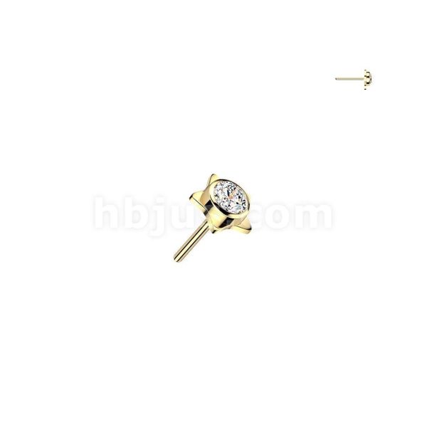 24K PVD-鑲鑽星星 40en歐美耳飾,歐美耳環,14K耳環,不過敏耳環,歐美風格,14k純金,輕奢耳飾,鈦金屬,鈦合金