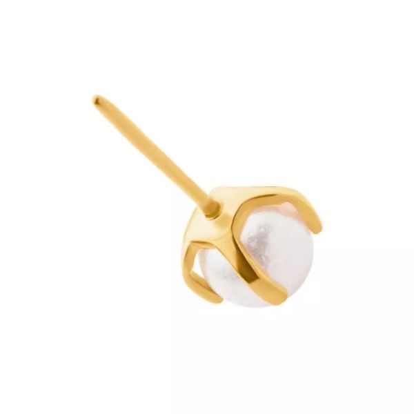 24K PVD-Swarovski珍珠 40en歐美耳飾,歐美耳環,14K耳環,不過敏耳環,歐美風格,26k純金,輕奢耳飾,實驗室培育鑽