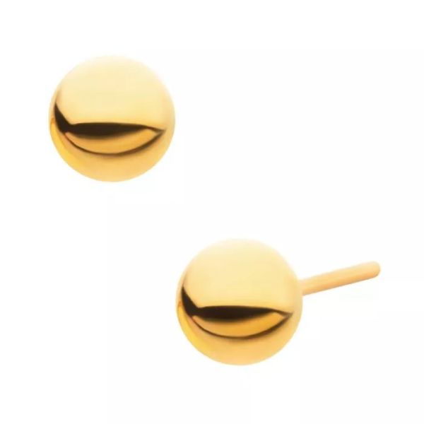 24K PVD-必備小金球 40en歐美耳飾,歐美耳環,14K耳環,不過敏耳環,歐美風格,14k純金,輕奢耳飾,鈦金屬,鈦合金