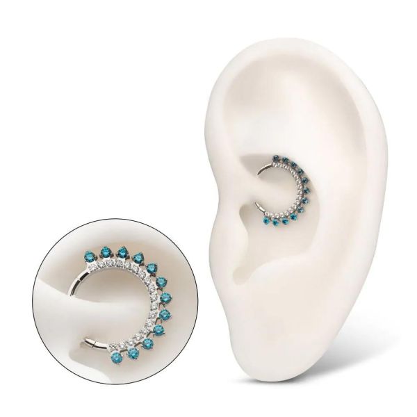 Ti-華麗滿鑽正面環 40en歐美耳飾,歐美耳環,14K耳環,不過敏耳環,歐美風格,14k純金,輕奢耳飾,鈦金屬,鈦合金