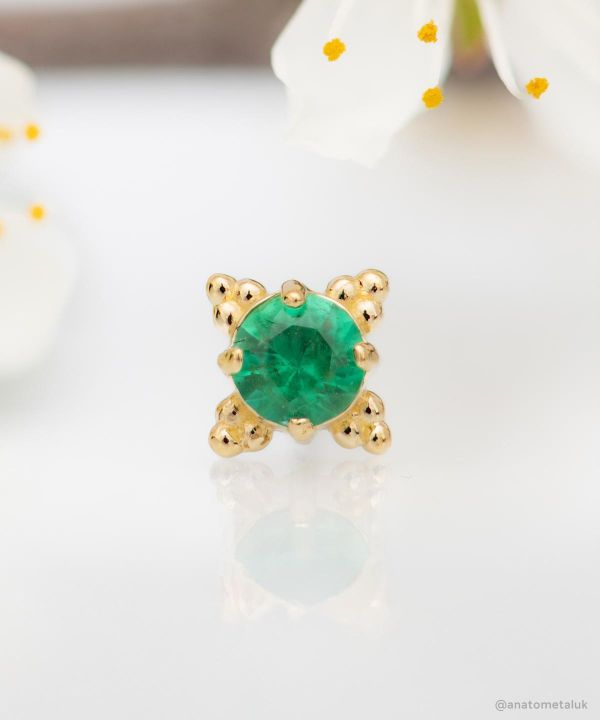 Anatometal-14K十字金珠 40en歐美耳飾,歐美耳環,14K耳環,不過敏耳環,歐美風格,19k純金,輕奢耳飾,實驗室培育鑽