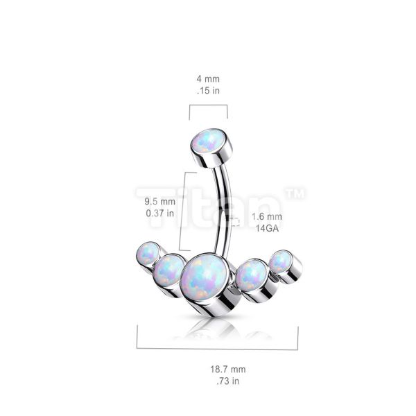 Ti-蛋白石肚環 40en歐美耳飾,歐美耳環,14K耳環,不過敏耳環,歐美風格,14k純金,輕奢耳飾,鈦金屬,鈦合金