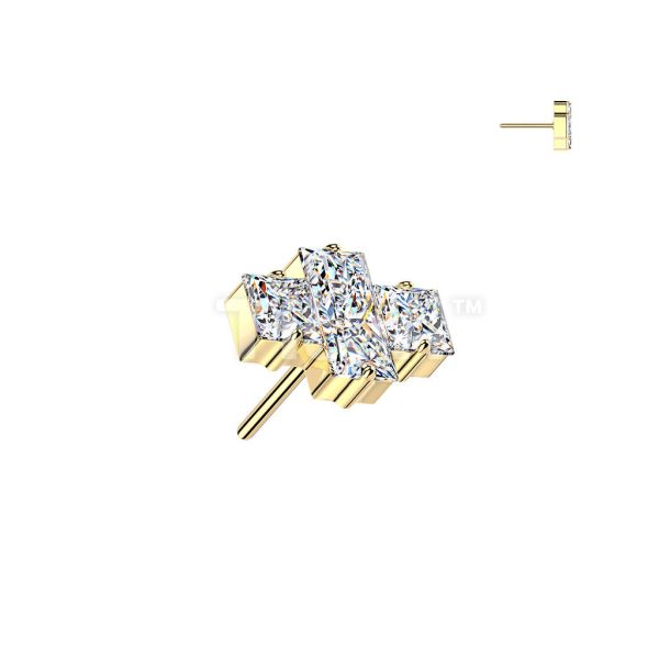 24K PVD-十字方鑽 40en歐美耳飾,歐美耳環,14K耳環,不過敏耳環,歐美風格,14k純金,輕奢耳飾,鈦金屬,鈦合金