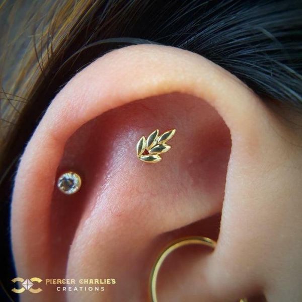 Junipurr-圓潤五葉 40en歐美耳飾,歐美耳環,14K耳環,不過敏耳環,歐美風格,19k純金,輕奢耳飾,實驗室培育鑽