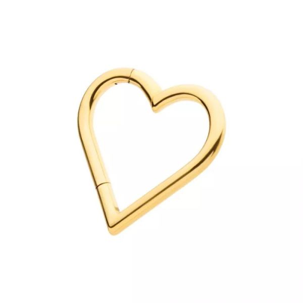 24K PVD-愛心素環 40en歐美耳飾,歐美耳環,14K耳環,不過敏耳環,歐美風格,14k純金,輕奢耳飾