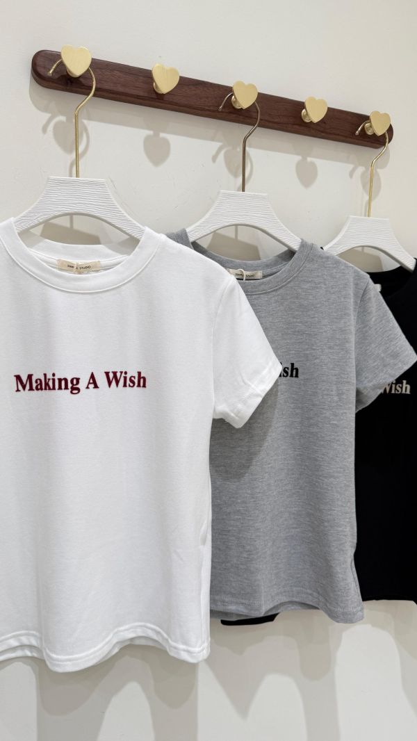 【絨字母磨毛短袖棉T】 