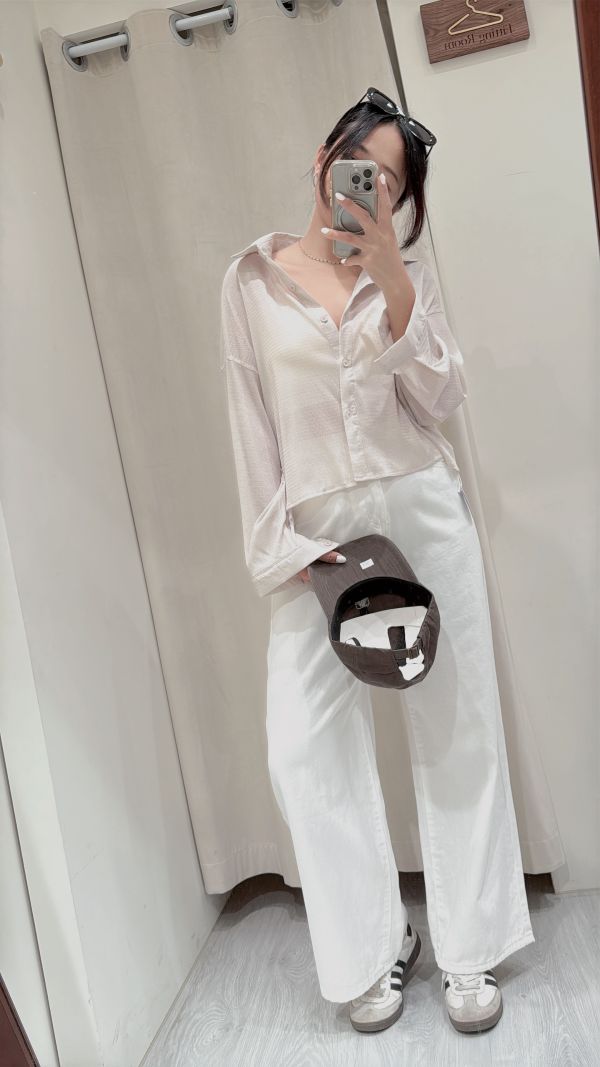 【閃閃美人魚鱗光澤襯衫】 