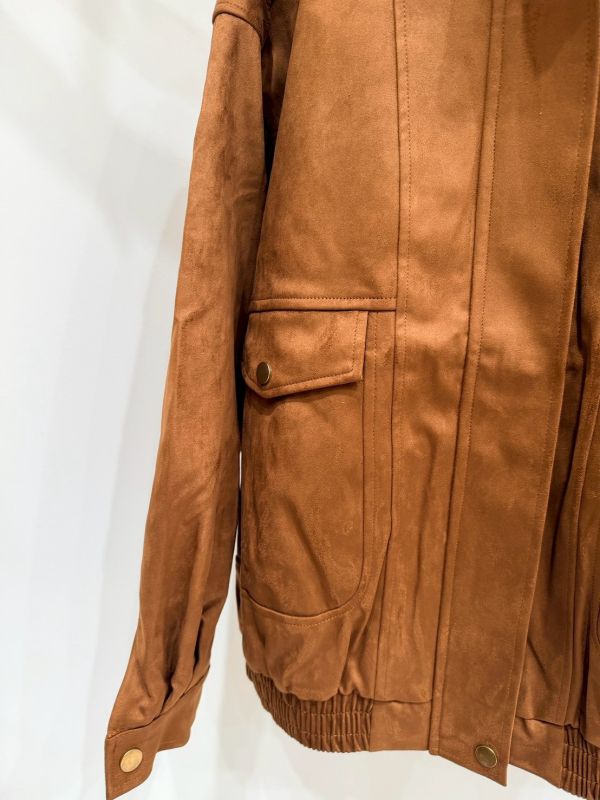 麂皮寬版夾克外套 