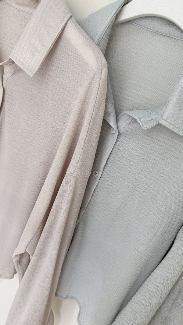 【閃閃美人魚鱗光澤襯衫】 