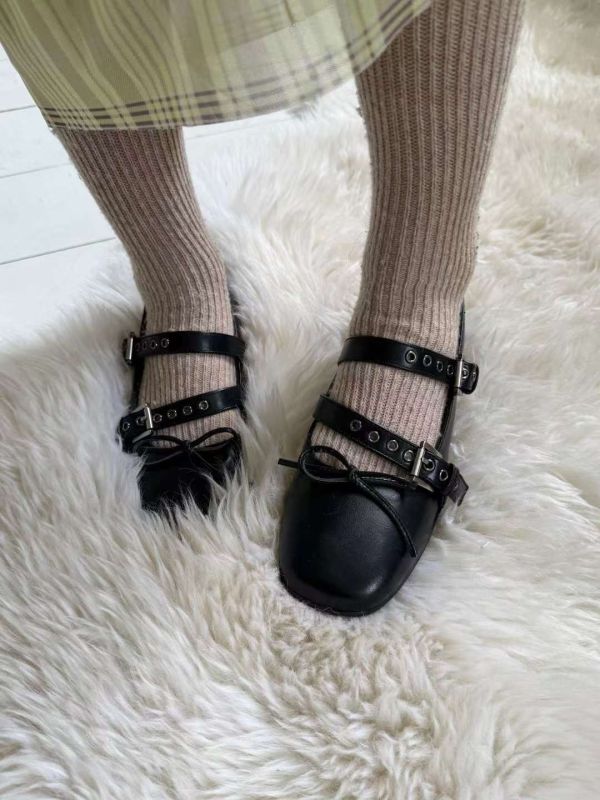 正韓【個性蝴蝶結娃娃鞋】 