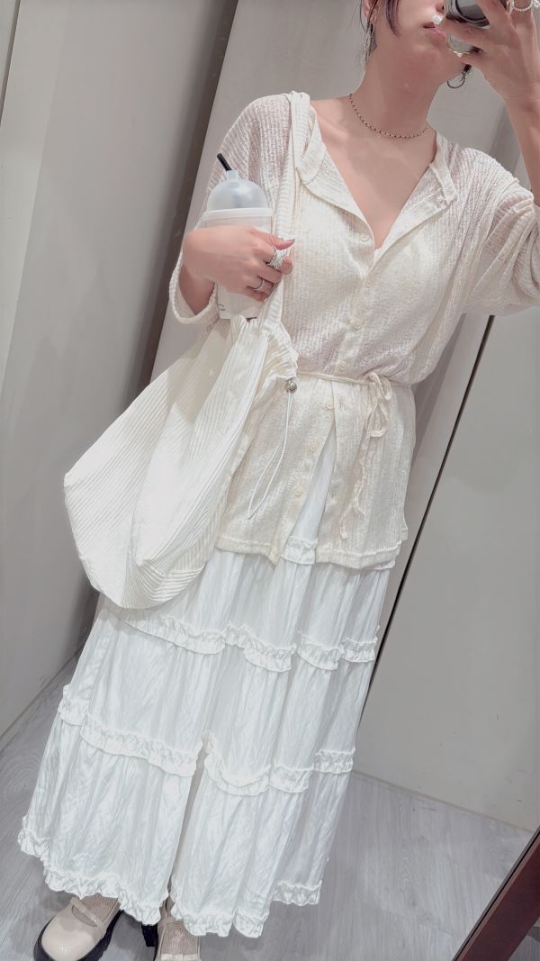 【荷葉蛋糕長裙】 