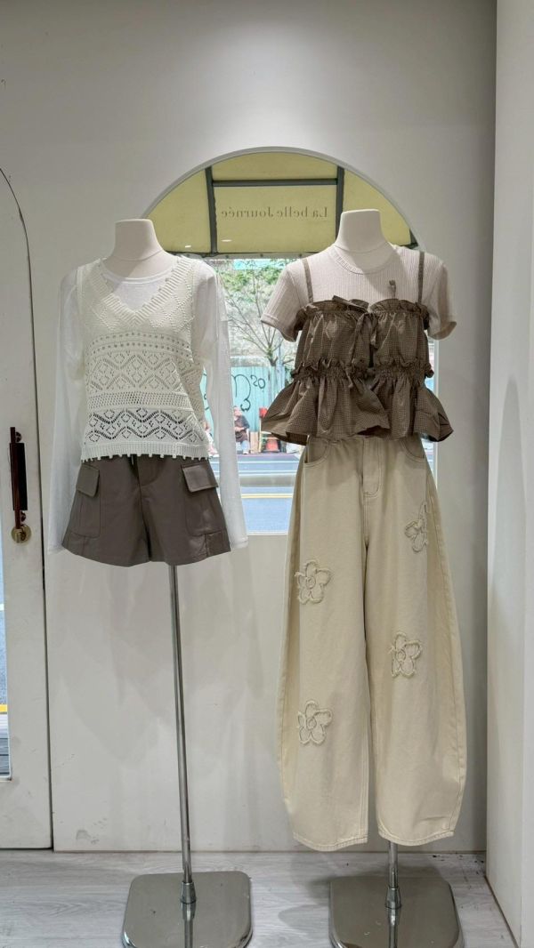 【工裝抽繩短褲】 