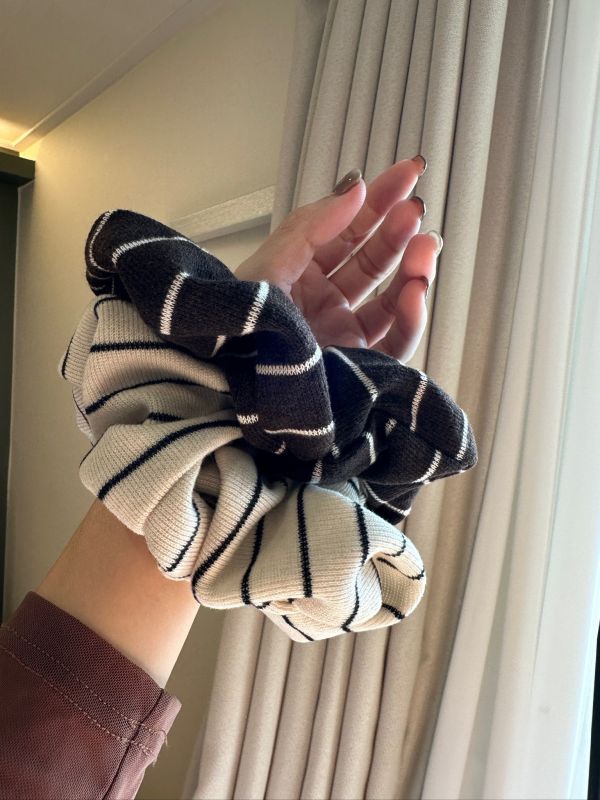 針織條紋大腸圈 