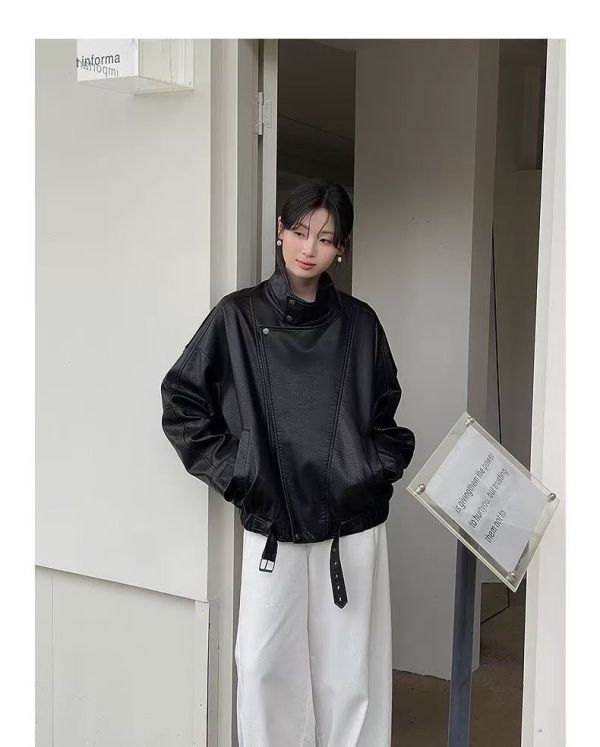 帥氣十足皮革外套 