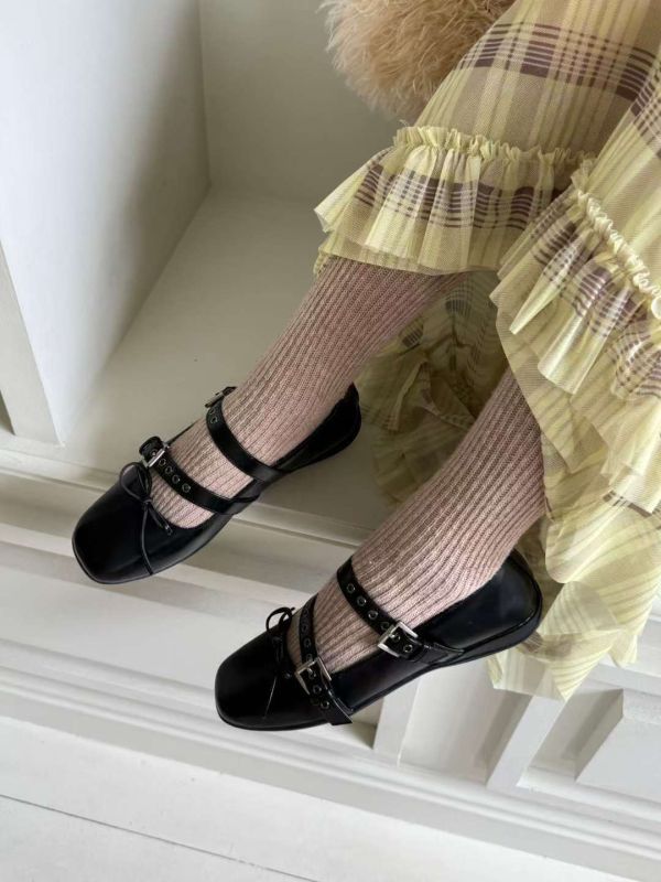 正韓【個性蝴蝶結娃娃鞋】 