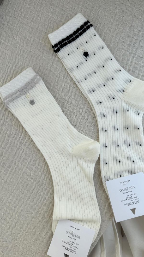 【韓國泡泡邊緣襪子】 