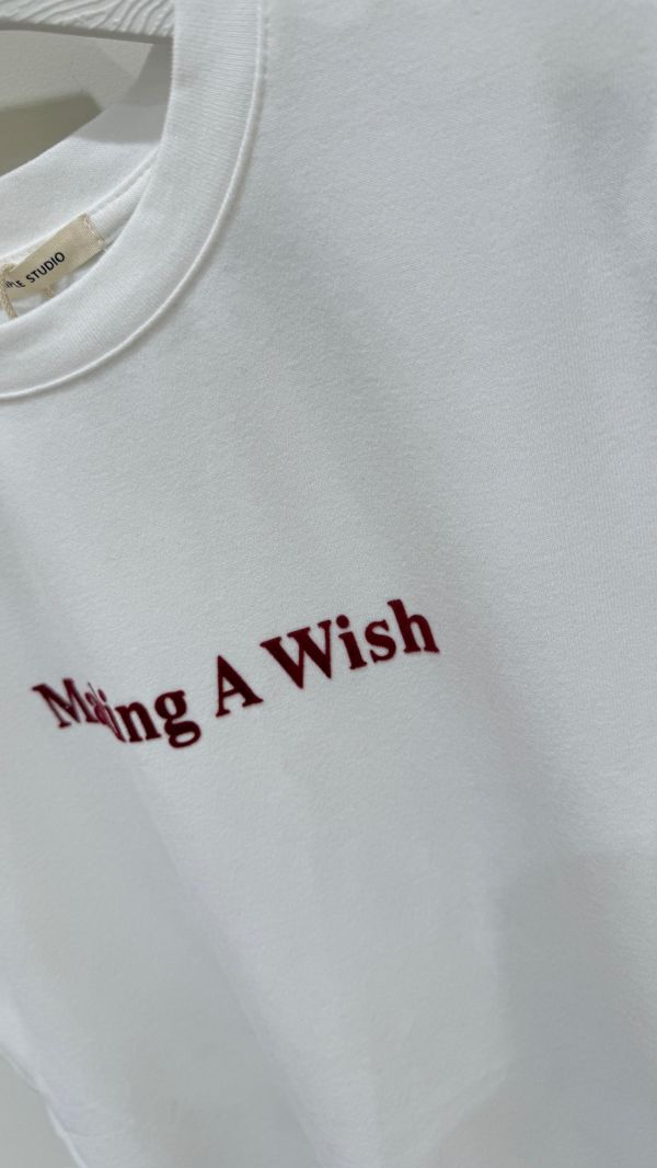 【絨字母磨毛短袖棉T】 