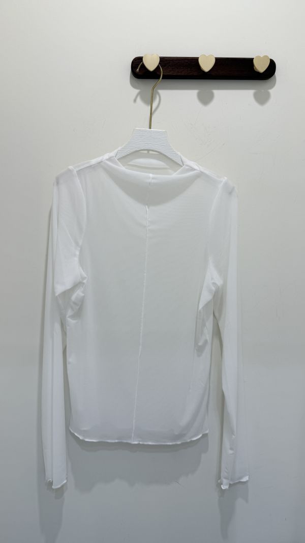 柔軟透膚網紗長袖內搭 