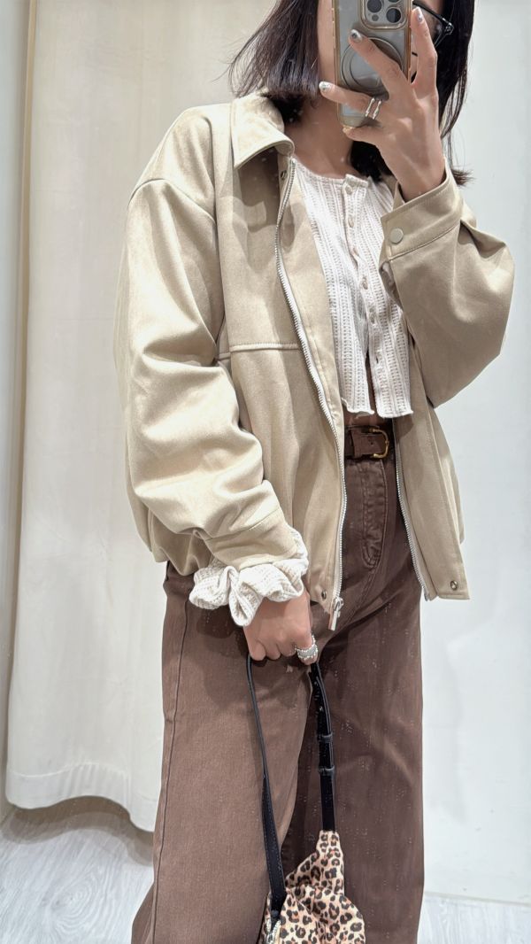 份量感滿滿麂皮外套 