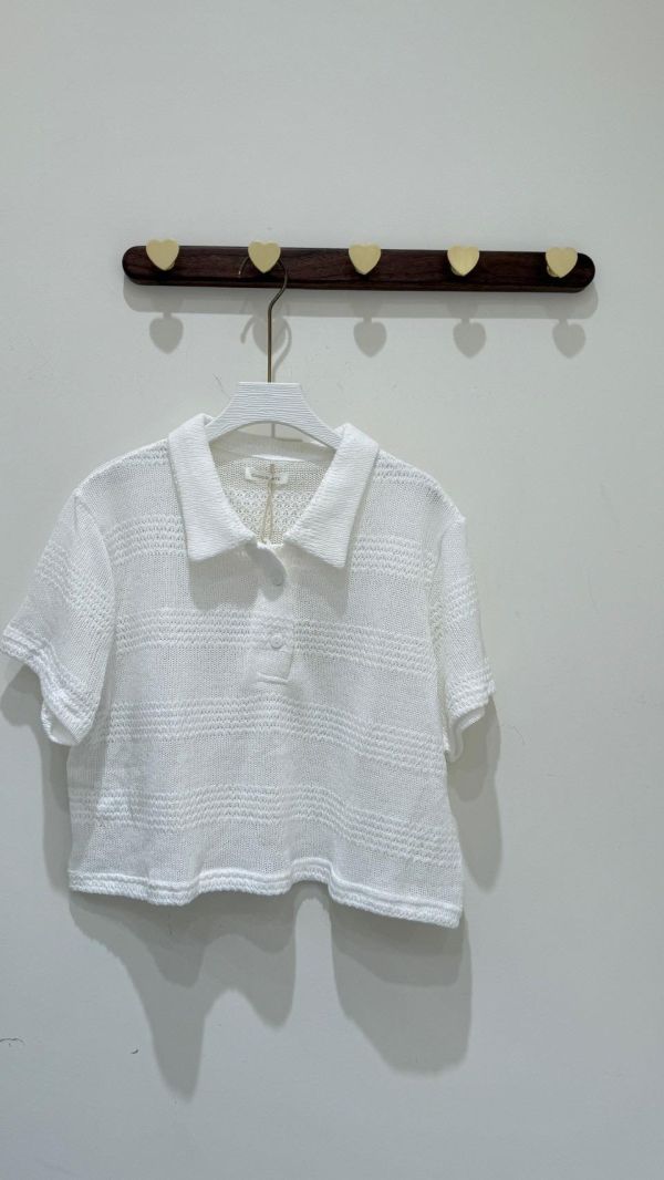 【翻領針織上衣】 