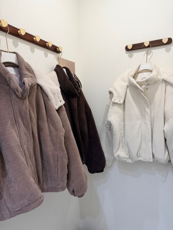 【雲感柔暖燈芯絨連帽外套】 