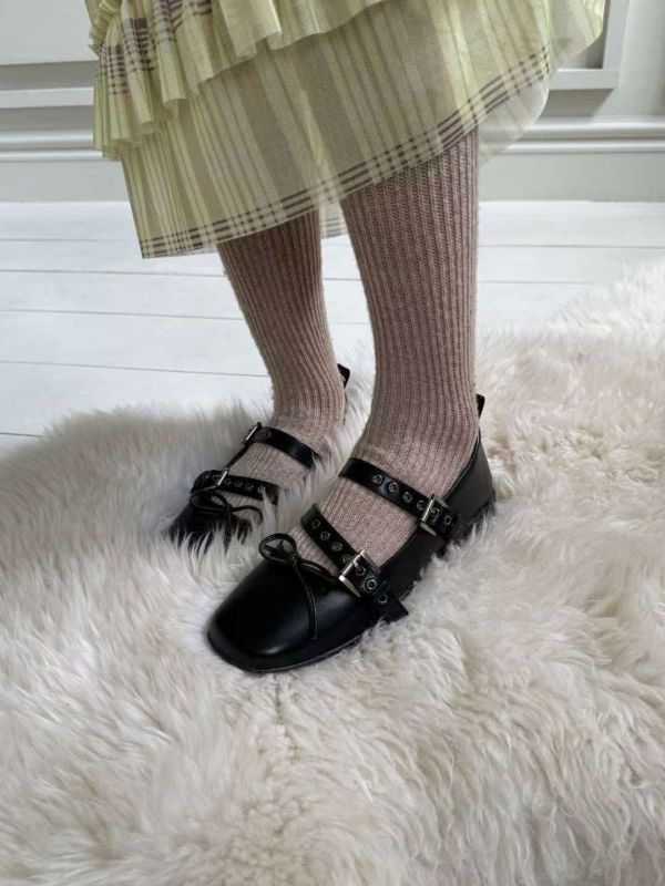 正韓【個性蝴蝶結娃娃鞋】 