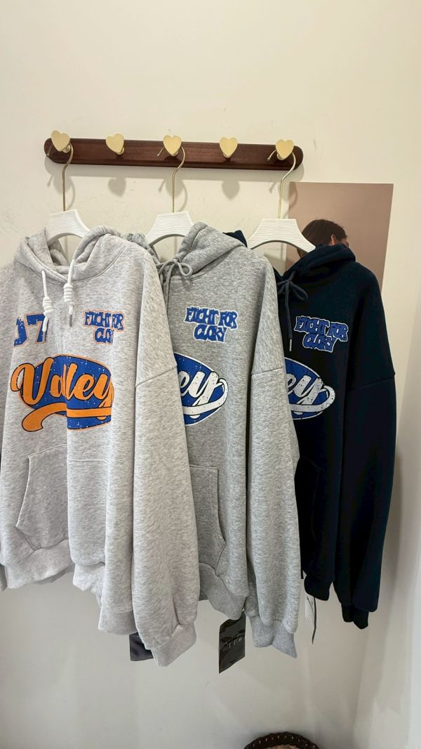 美式街頭刷毛帽T 