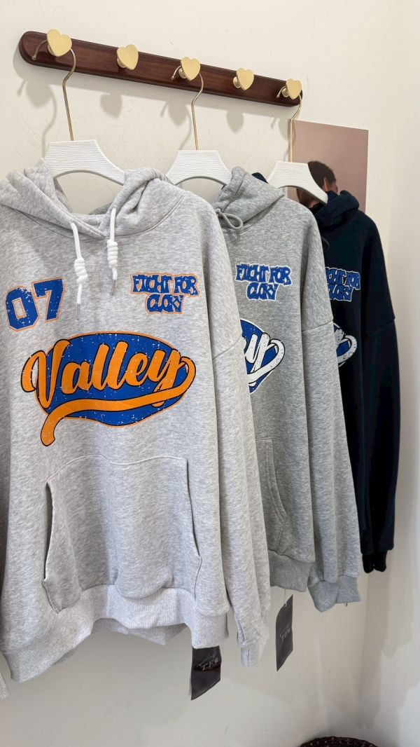 美式街頭刷毛帽T 