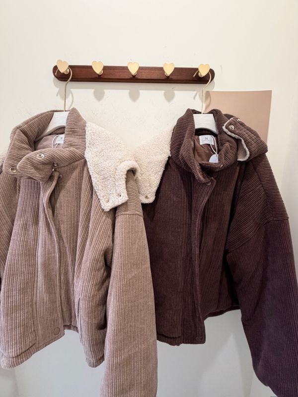 【雲感柔暖燈芯絨連帽外套】 