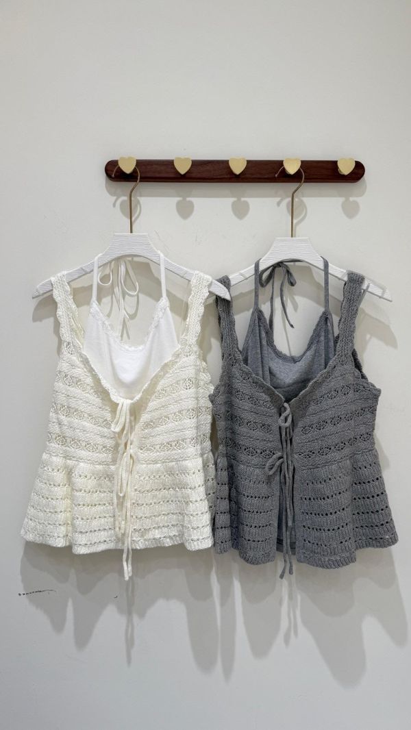 【鉤花背心兩件組】 