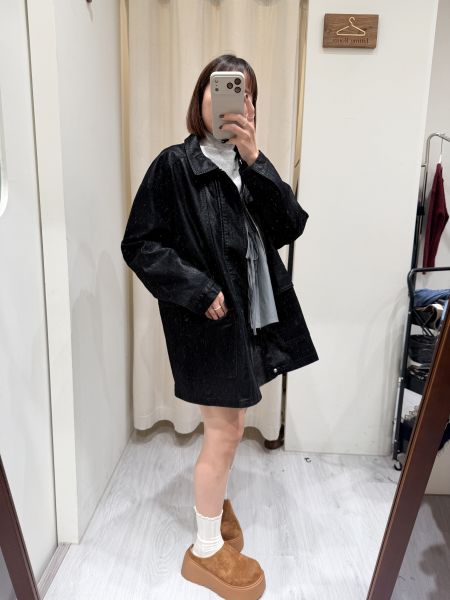 復古麂皮絨感外套 