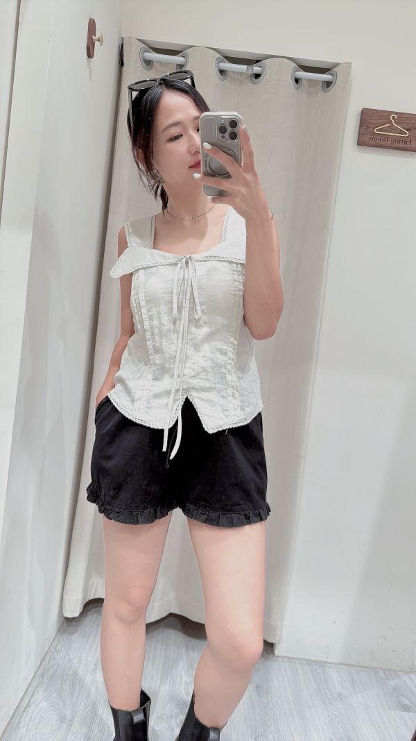 【偽馬甲式棉麻背心】 