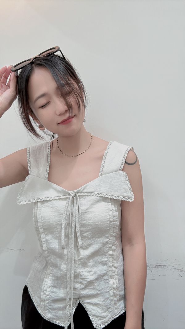 【偽馬甲式棉麻背心】 