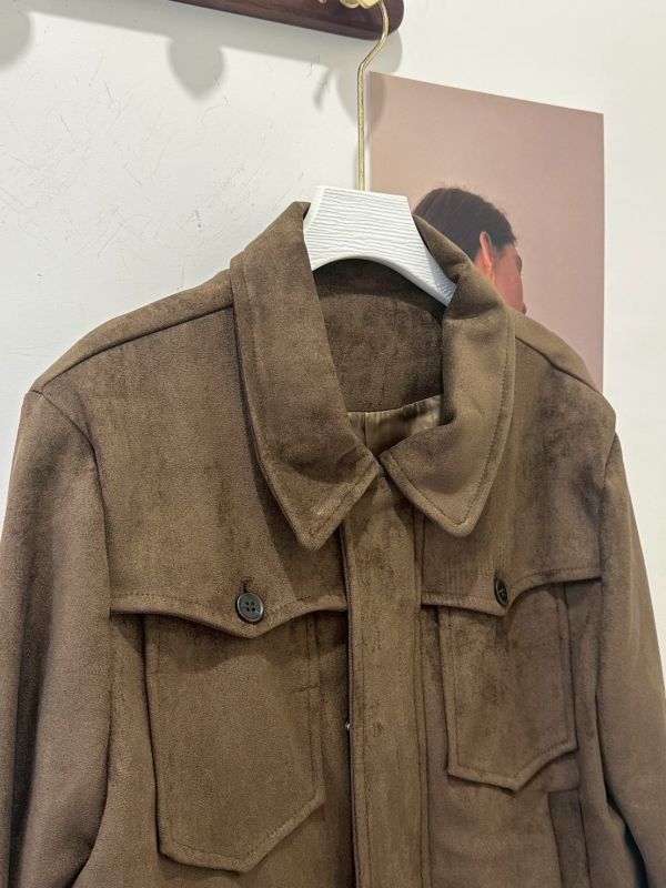 柔軟麂皮口袋外套 