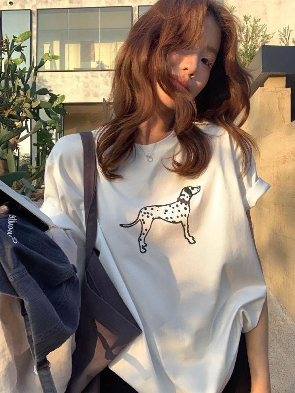【斑點狗短袖棉T】 