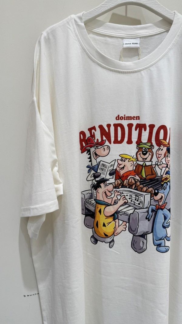 【復古摩登人卡通棉T】 