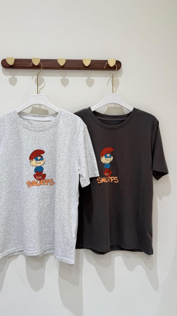 【藍色精靈老爹短袖棉T】 