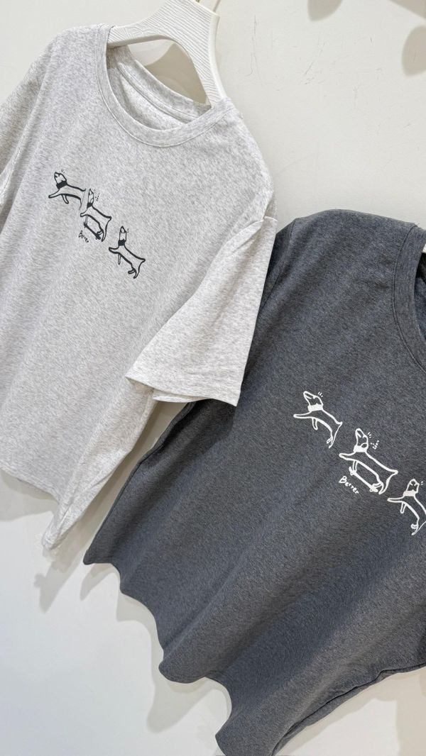 【三隻小狗插畫棉T】 