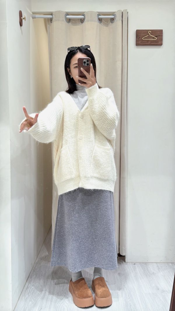 糯米呢料A字裙 