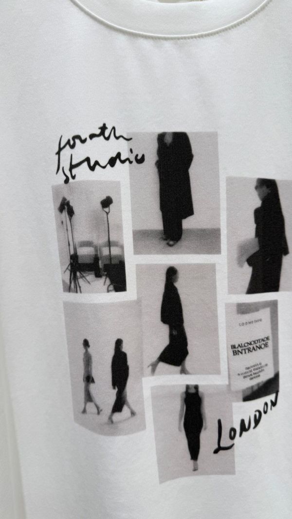 【黑白美式相片短袖棉T】 