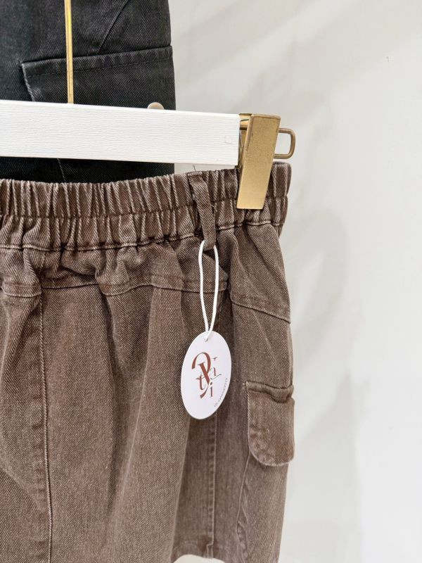 彈力鬆緊工裝牛仔裙 